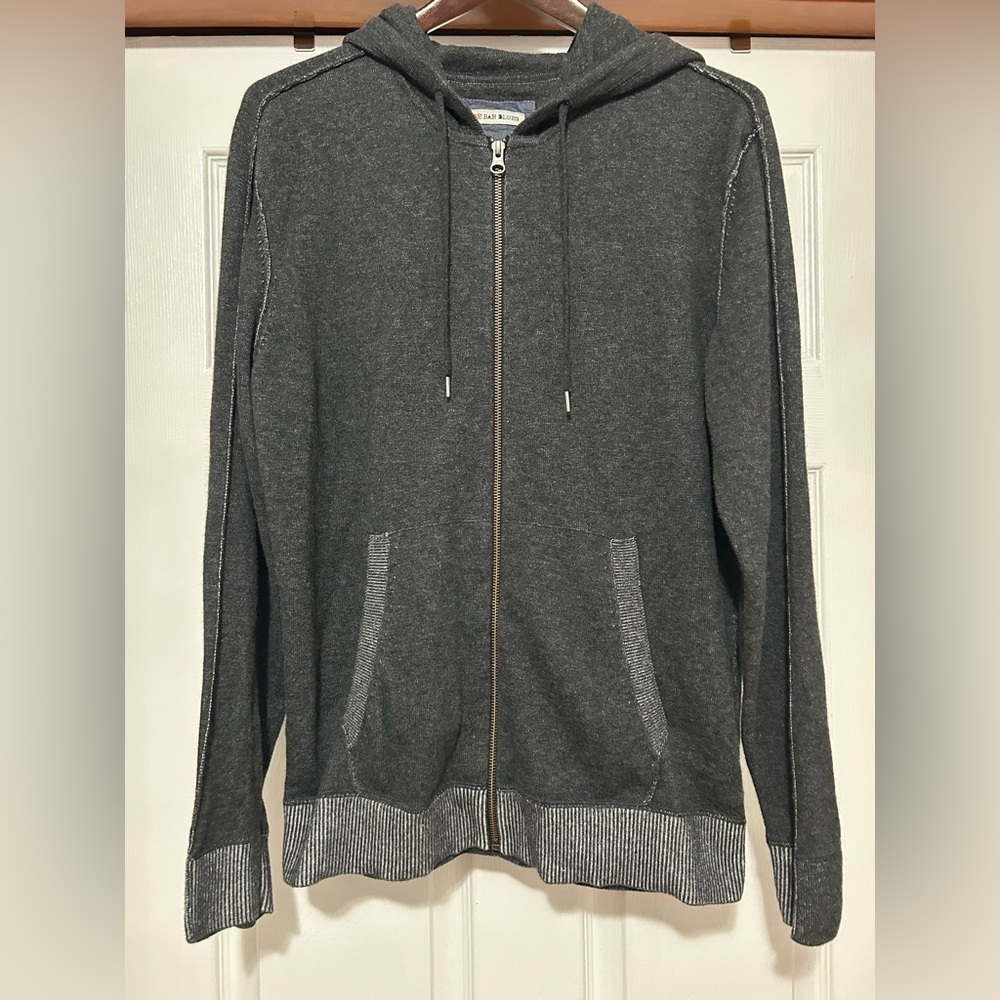 32 Bar Blues‎ Men's Gray Zip-Up Sweater